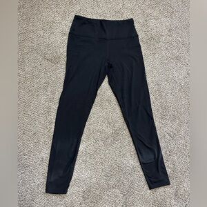 Prana Black Leggings with High Waistband and Stretchy Fabric